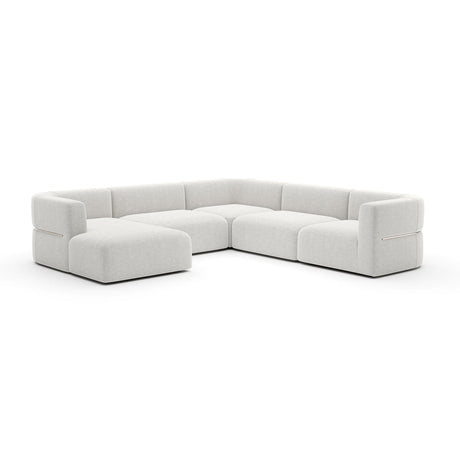 Ribbed Linen Sectional Chaise | Caracole Rhythm