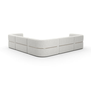   Ribbed Linen Sectional Chaise | Oroa.com