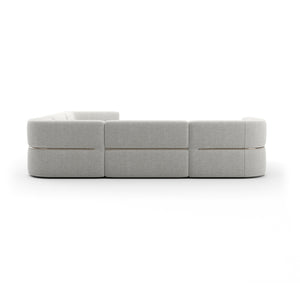   Ribbed Linen Sectional Chaise | Oroa.com