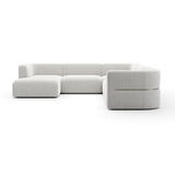 Ribbed Linen Sectional Chaise | Caracole Rhythm