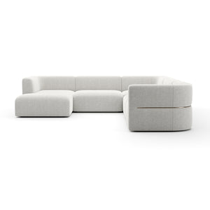   Ribbed Linen Sectional Chaise | Oroa.com