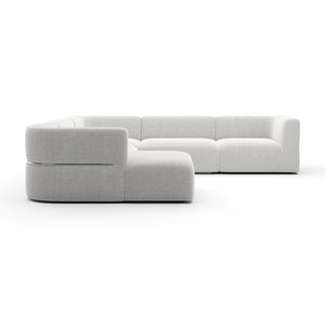   Ribbed Linen Sectional Chaise | Oroa.com