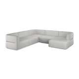 Ribbed Linen Sectional Chaise | Caracole Rhythm