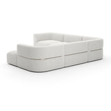 Ribbed Linen Sectional Chaise | Caracole Rhythm