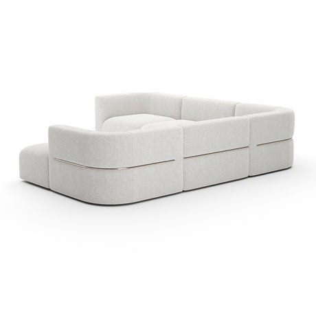 Ribbed Linen Sectional Chaise | Caracole Rhythm