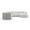 Ribbed Linen Sectional Chaise – Rhythm – front view