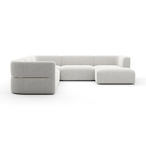 Ribbed Linen Sectional Chaise – Rhythm – front view