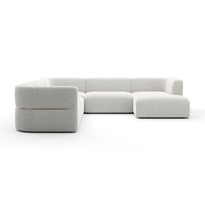   Ribbed Linen Sectional Chaise | Oroa.com