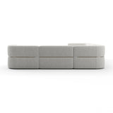 Ribbed Linen Sectional Chaise | Caracole Rhythm