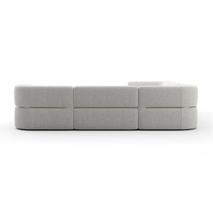   Ribbed Linen Sectional Chaise | Oroa.com