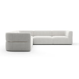 Ribbed Linen Sectional Sofa | Caracole Rhythm