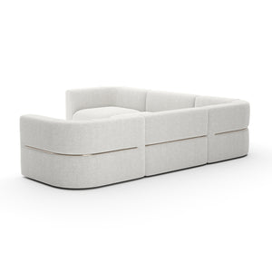   Ribbed Linen Sectional Sofa | Oroa.com