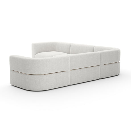 Ribbed Linen Sectional Sofa | Caracole Rhythm