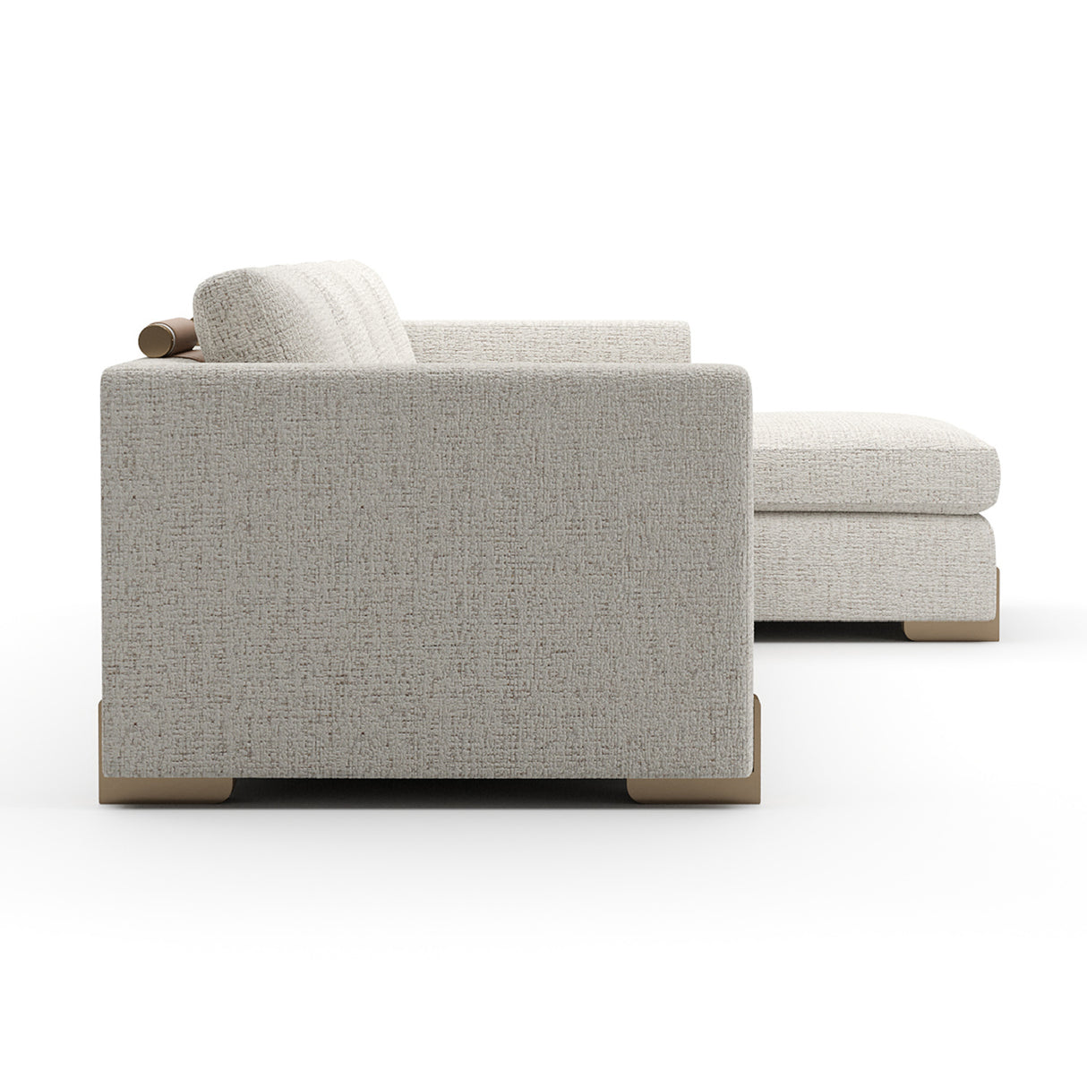   Beige Woven Chaise Lounge L | Oroa.com