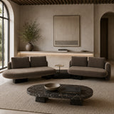 Left Bumper Linen Sectional Sofa | Caracole Overlap