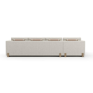   Beige Woven Chaise Lounge L | Oroa.com