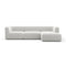 Ribbed Linen Sectional Sofa – Rhythm – front view