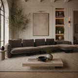 Linen Right Chaise Sectional Sofa L | Caracole Overlap