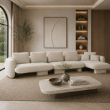 Linen Right Chaise Sectional Sofa L | Caracole Overlap