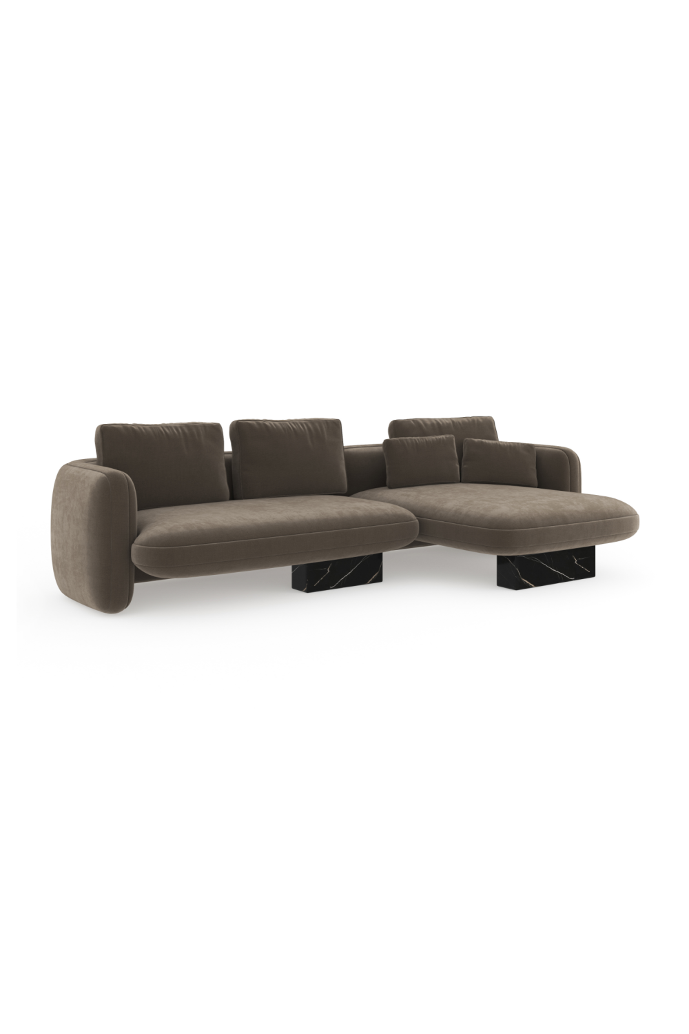 Linen Right Chaise Sectional Sofa S | Caracole Overlap | Oroa.com