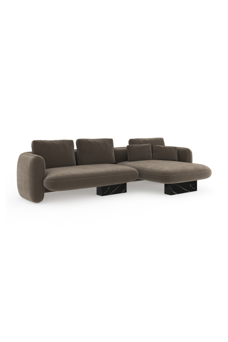 Linen Right Chaise Sectional Sofa S | Caracole Overlap | Oroa.com