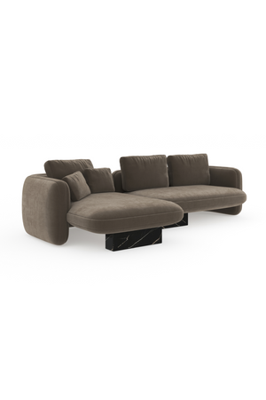 Linen Left Chaise Sectional Sofa S | Caracole Overlap | Oroa.com