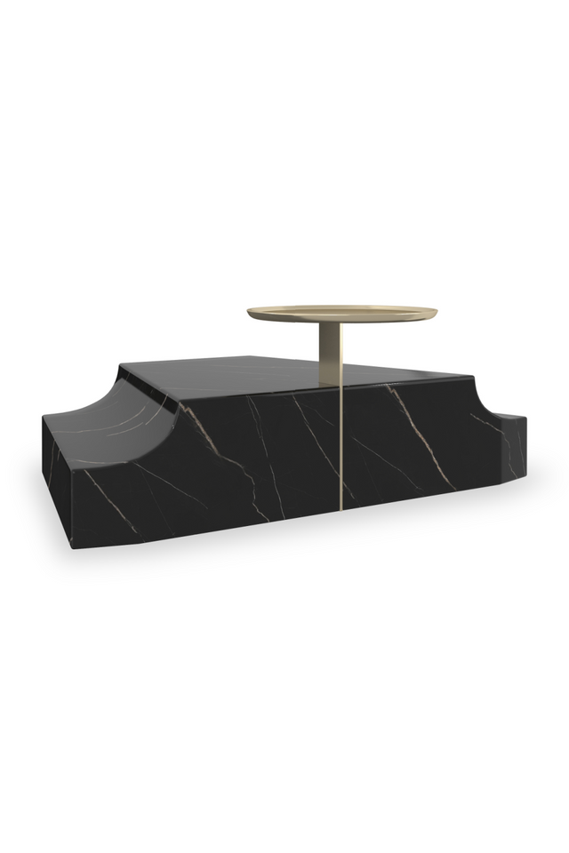 Black Marble Triangular Wedge Base | Caracole Overlap | Oroa.com