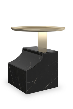 Black Marble Accent Table | Caracole Overlap | Oroa.com