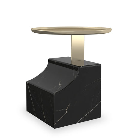 Black Marble Accent Table | Caracole Overlap | Oroa.com