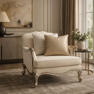   White French-Inspired Lounge Chair | Oroa.com