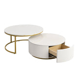 Modern European furniture - Modern Round Nesting Coffee Table - www.oroa.com