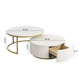 Modern European furniture - Modern Round Nesting Coffee Table - www.oroa.com