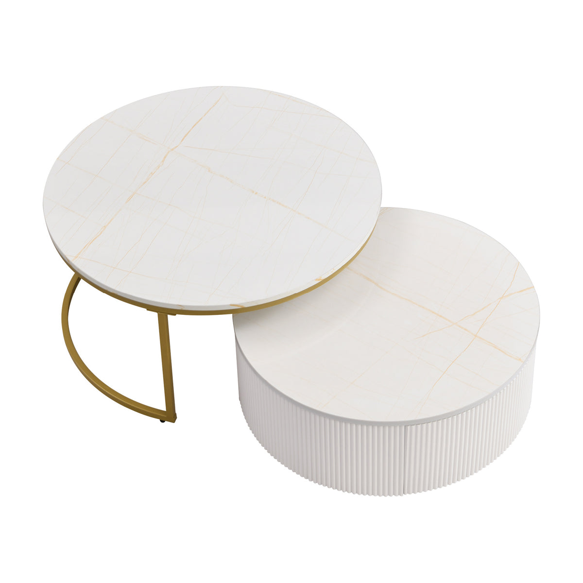 Modern European furniture - Modern Round Nesting Coffee Table - www.oroa.com