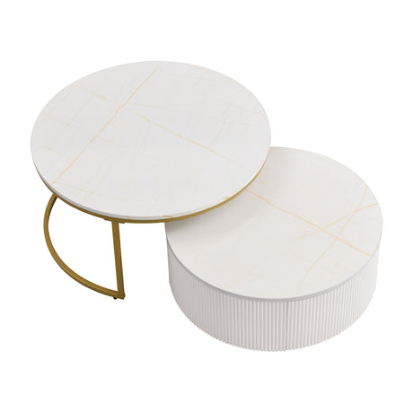 Modern European furniture - Modern Round Nesting Coffee Table - www.oroa.com