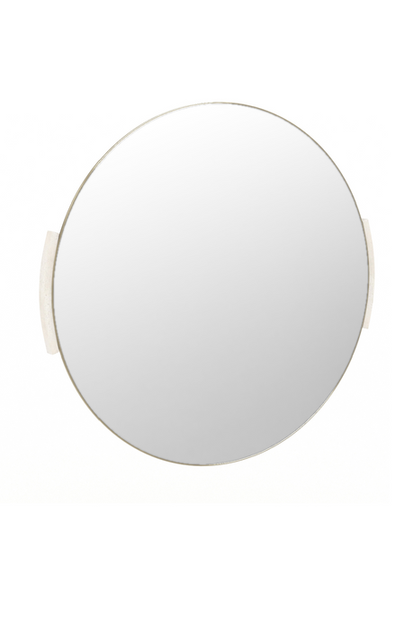Travertine Accent Round Wall Mirror | Caracole Overlap | Oroa.com
