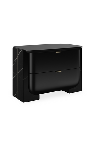 Black 2-Drawer Nighstand | Caracole Overlap | Oroa.com