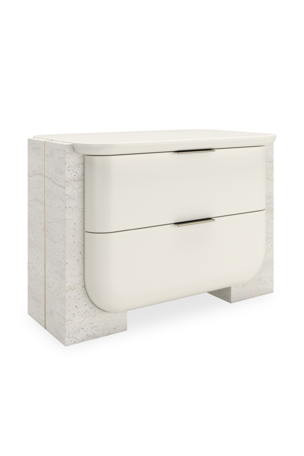 White 2-Drawer Nightstand | Caracole Overlap | Oroatrade.com
