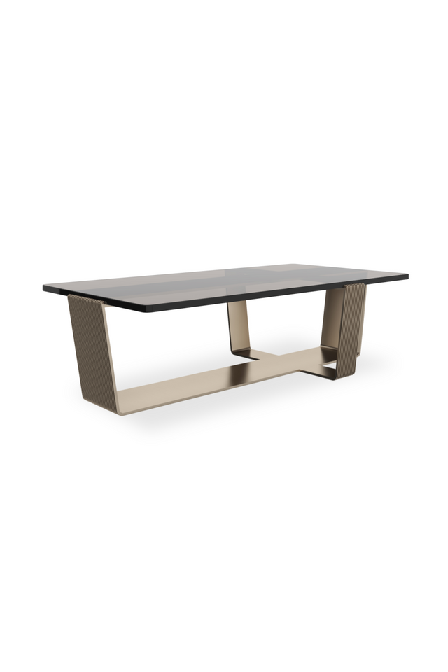 Smoked Bronze Glass Cocktail Table | Caracole Counter Balance | Oroa.com