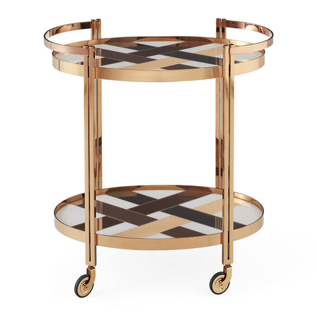 Polished Brass Bar Cart | Jonathan Adler Chambeige | Oroa.com