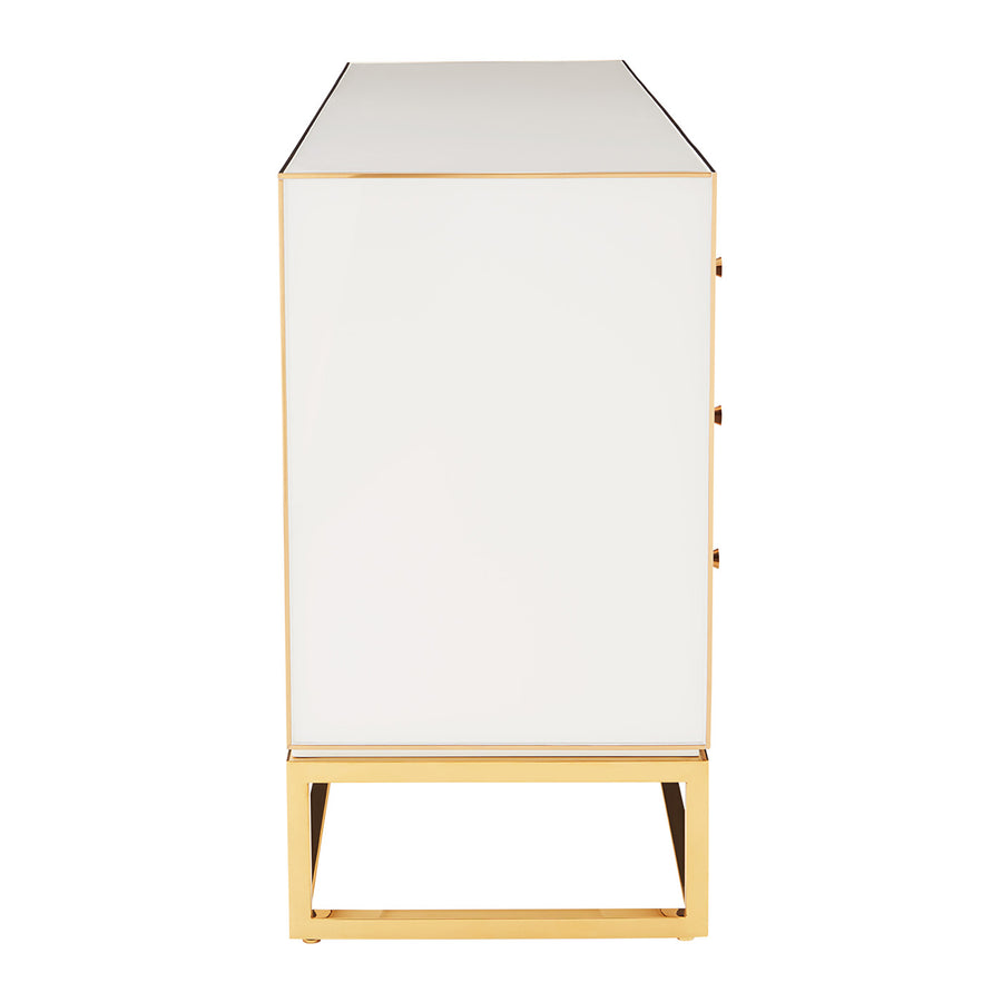 Mirrored Glass 6-Drawer Sideboard | Jonathan Adler Chambeige | Oroa.com