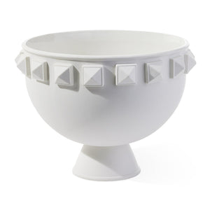 White Pocelain Pedestal Bowl L | Jonathan Adler Charade | Oroa.com
