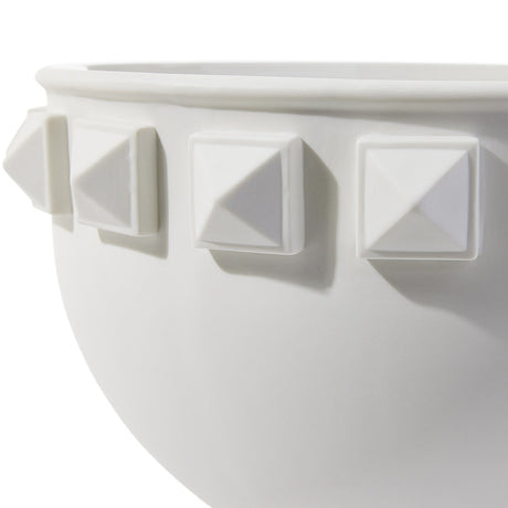 White Pocelain Pedestal Bowl L | Jonathan Adler Charade | Oroa.com