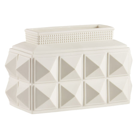 Porcelain Studded Low Vase | Jonathan Adler Charade | Oroa.com