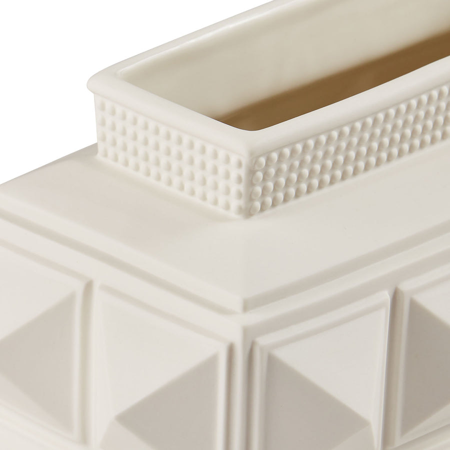 Porcelain Studded Low Vase | Jonathan Adler Charade | Oroa.com