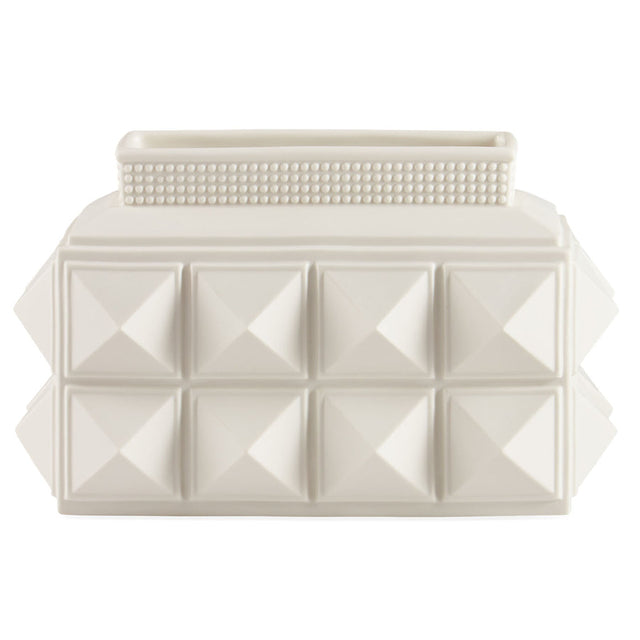 Porcelain Studded Low Vase | Jonathan Adler Charade | Oroa.com