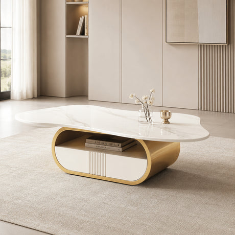 White Gold Butterfly Coffee Table | OROA