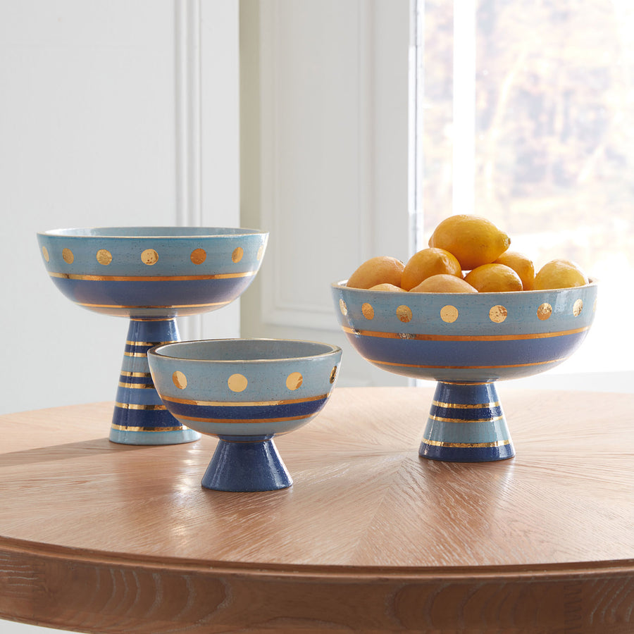 Hand-Painted Stoneware Pedestal Bowl M | Jonathan Adler Chroma | Oroa.com