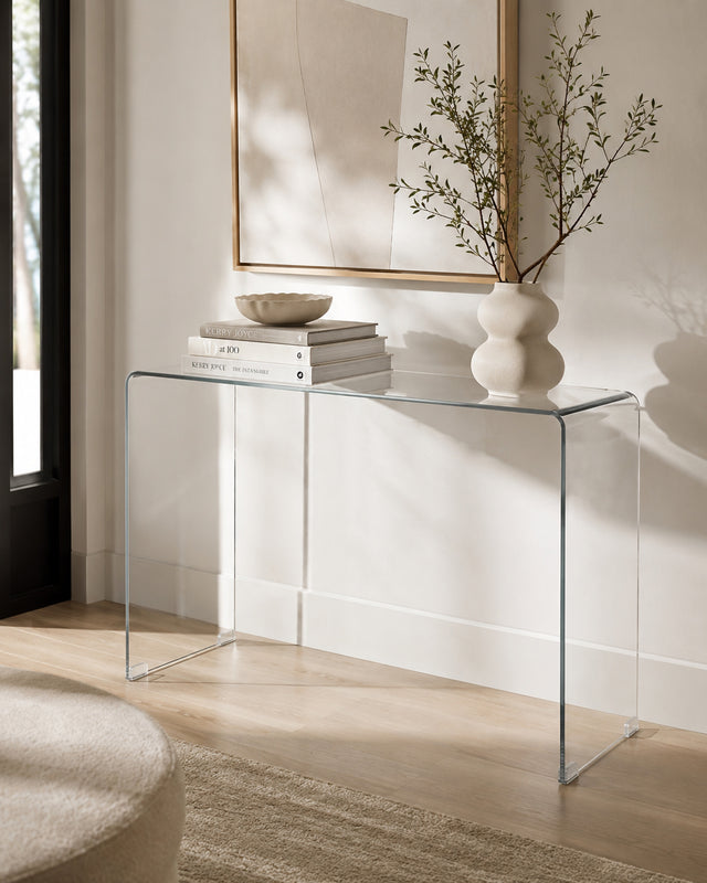 clear glass console