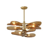 Cloud Shaped Layered Amber Glass Chandelier - OROA