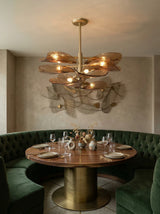 Cloud Shaped Layered Amber Glass Chandelier - OROA